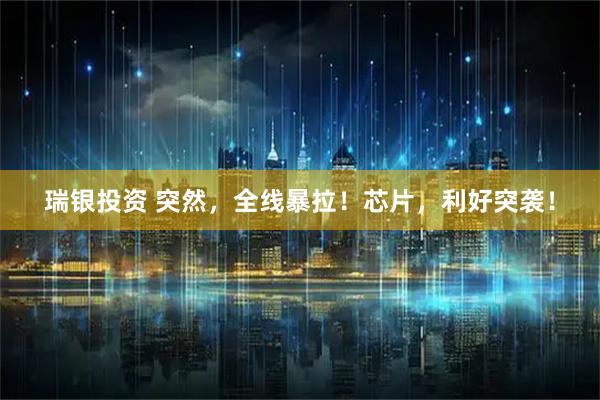 瑞银投资 突然，全线暴拉！芯片，利好突袭！