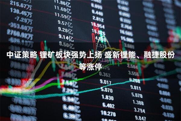 中证策略 锂矿板块强势上扬 盛新锂能、融捷股份等涨停