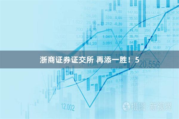 浙商证券证交所 再添一胜！5